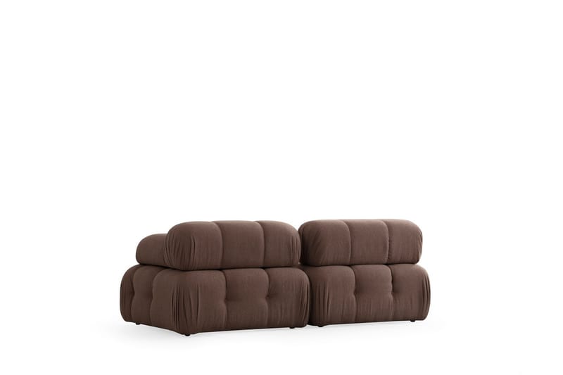 Bubblig Soffa 2-sits Belgin med utfällbara armstöd och ryggstöd - Cappuccino - Möbler - Soffa - 2 sits soffa