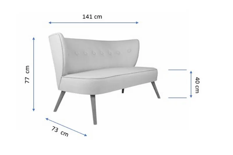 Clivocast 2-Sits Soffa - Beige - Möbler - Soffa - 2 sits soffa
