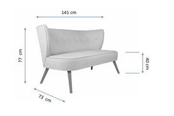 Clivocast 2-Sits Soffa - Beige - Möbler - Soffa - 2 sits soffa