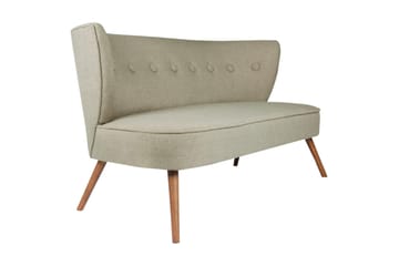 Clivocast Djup 2-sits Soffa i Tyg med Träben - Grå - Möbler - Soffa - 2 sits soffa