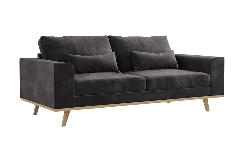 Copenhagen 2-sits Sammetssoffa - Mörkgrå - Möbler - Soffa - 2 sits soffa