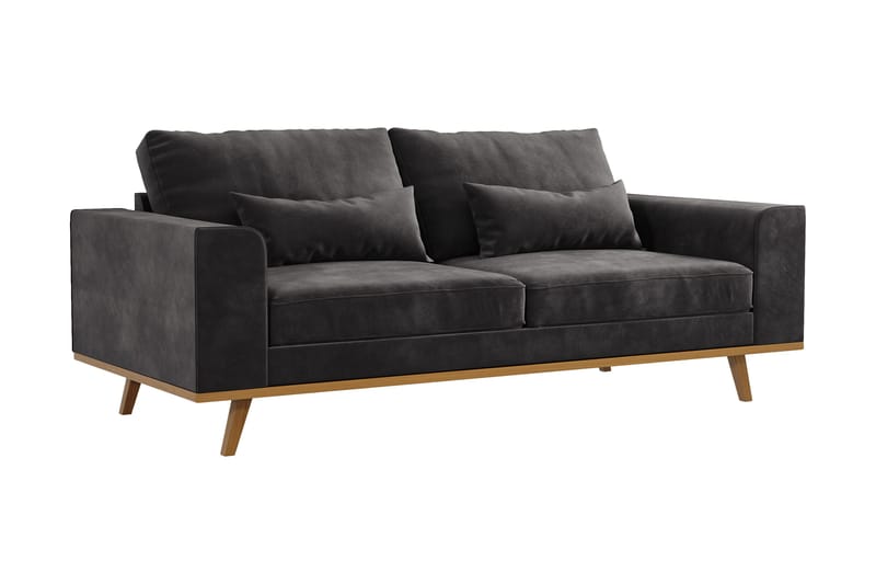 Copenhagen 2-sits Sammetssoffa - Mörkgrå - Möbler - Soffa - 2 sits soffa