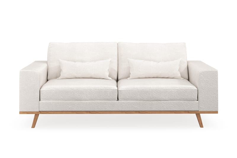 Copenhagen 2-sits Soffa i Bouclé, Vit