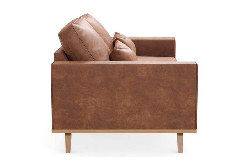Copenhagen 2-sits Soffa i Konstläder - Brun - Möbler - Soffa - 2 sits soffa