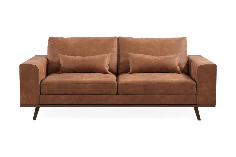 Copenhagen 2-sits Soffa i Konstläder - Brun - Möbler - Soffa - 2 sits soffa