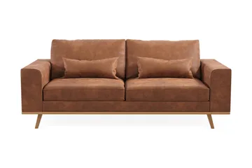 Copenhagen 2-sits Soffa i Konstläder - Brun - Möbler - Soffa - 2 sits soffa