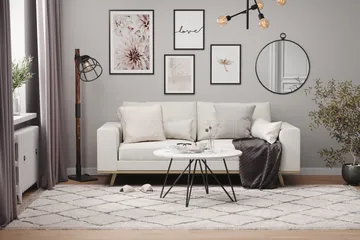 Copenhagen 2-sits Tygsoffa - Ljusgrå - Möbler - Soffa - 2 sits soffa