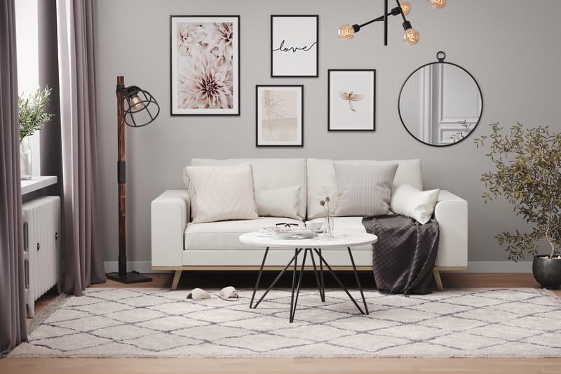 Copenhagen 2-sits Tygsoffa - Ljusgrå - Möbler - Soffa - 2 sits soffa