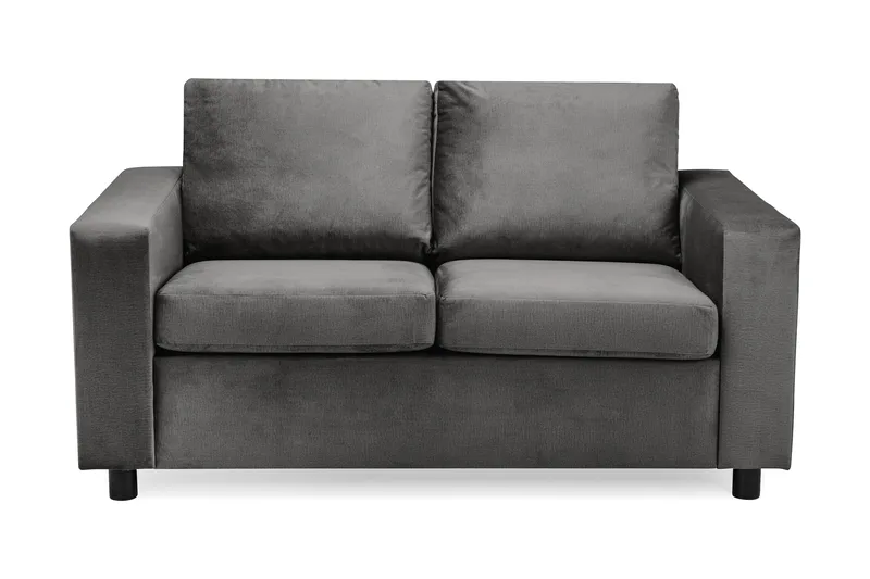 Crazy 2-sits Sammetssoffa, Mörkgrå