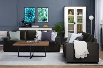 Crazy 2-sits Sammetssoffa - Mörkgrå - Möbler - Soffa - Sammetssoffa