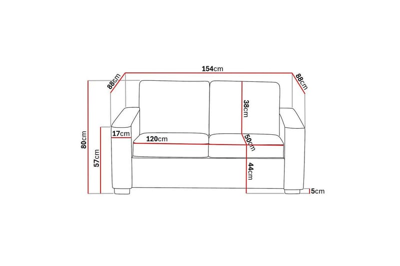Crazy 2-sits Sammetssoffa - Mörkgrå - Möbler - Soffa - Sammetssoffa