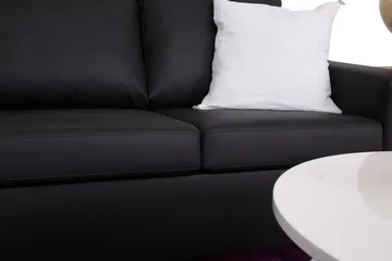 Crazy 2-sits Soffa i Konstläder - Svart - Möbler - Soffa - Skinnsoffa