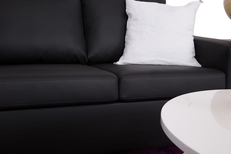 Crazy 2-sits Soffa i Konstläder - Svart - Möbler - Soffa - Skinnsoffa