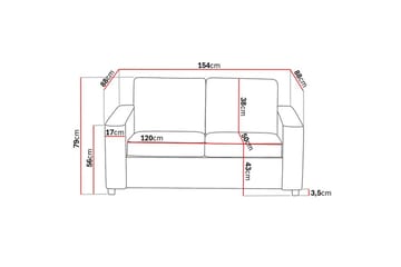 Crazy 2-sits Tygsoffa - Antracit - Möbler - Soffa - 2 sits soffa
