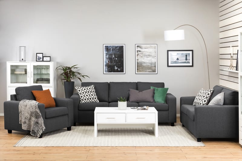 Crazy 2-sits Tygsoffa - Mörkgrå - Möbler - Soffa - 2 sits soffa