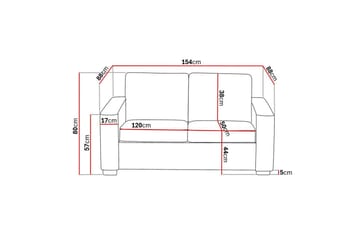 Crazy 2-sits Tygsoffa - Mörkgrå - Möbler - Soffa - 2 sits soffa