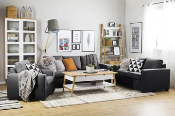 Crazy 2-sits Tygsoffa - Mörkgrå - Möbler - Soffa - 2 sits soffa