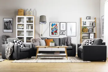 Crazy 2-sits Tygsoffa - Mörkgrå - Möbler - Soffa - 2 sits soffa