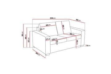 Crazy 2-sits Tygsoffa - Mörkgrå - Möbler - Soffa - 2 sits soffa