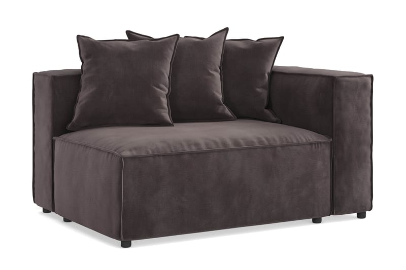 Cubo 2-sits Högermodul i Sammet - Antracit - Möbler - Soffa - Modulsoffa - Övriga moduler till modulsoffa