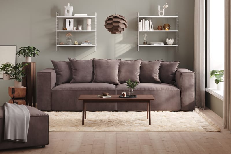 Cubo 2-sits Högermodul i Sammet - Antracit - Möbler - Soffa - Modulsoffa - Övriga moduler till modulsoffa