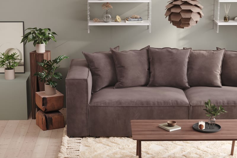 Cubo 2-sits Högermodul i Sammet - Antracit - Möbler - Soffa - Modulsoffa - Övriga moduler till modulsoffa
