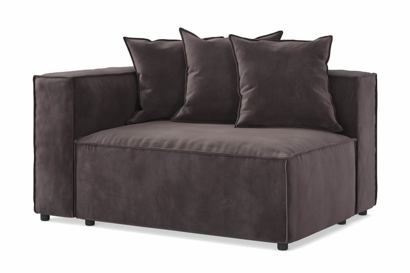 Cubo 2-sits Vänstermodul i Sammet - Antracit - Möbler - Soffa - Modulsoffa - Övriga moduler till modulsoffa