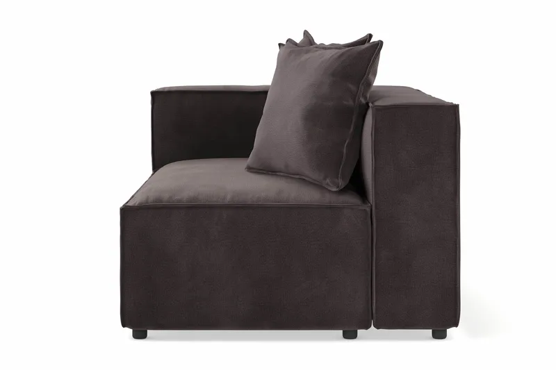 Cubo 2-sits Vänstermodul i Sammet - Antracit - Möbler - Soffa - Modulsoffa - Övriga moduler till modulsoffa