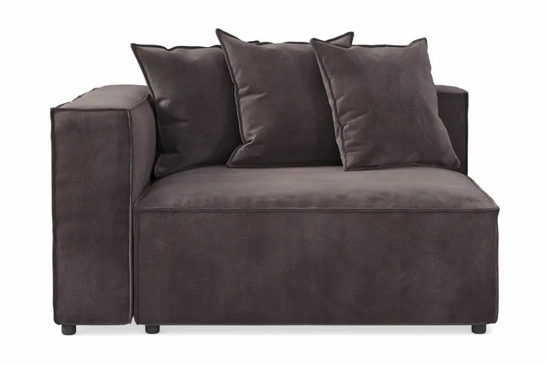 Cubo 2-sits Vänstermodul i Sammet, Antracit