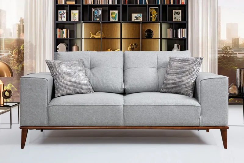 Dubar 2-Sits Soffa - Grå - Möbler - Soffa - 2 sits soffa