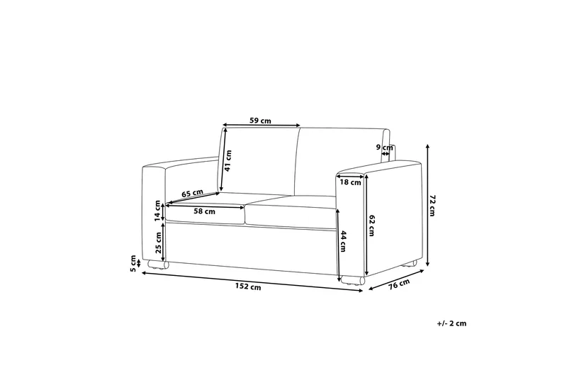 Helsinki Soffa 2-4 Sits - Svart - Möbler - Soffa - 2 sits soffa
