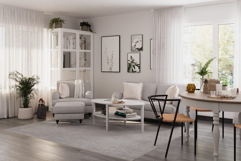 Howard Classic 2-sits Svängd Tygsoffa - Grå - Möbler - Soffa - 2 sits soffa