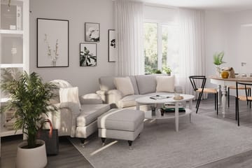 Howard Classic 2-sits Svängd Tygsoffa - Grå - Möbler - Soffa - 2 sits soffa