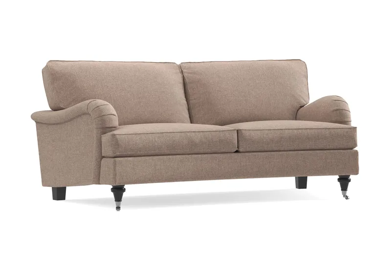 Howard Classic 2-sits Svängd Tygsoffa - Mörkbeige - Möbler - Soffa - 2 sits soffa