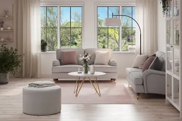 Howard Lyx 2-sits Tygsoffa - Ljusgrå - Möbler - Soffa - Howardsoffa