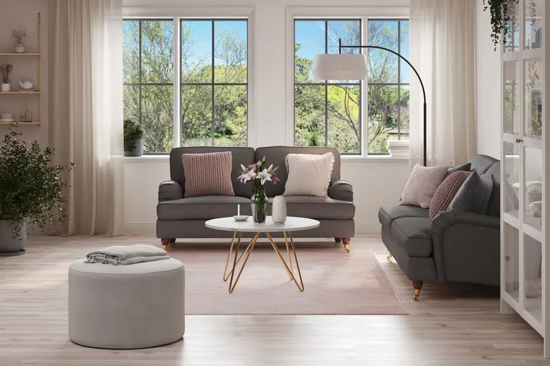 Howard Lyx 2-sits Tygsoffa - Mörkgrå - Möbler - Soffa - 2 sits soffa