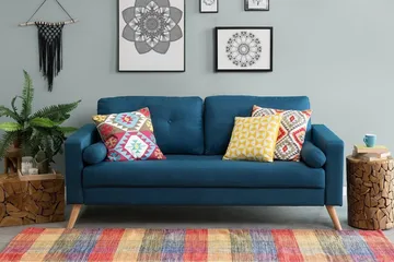 Kalmar Soffa 2 Sits - Blå - Möbler - Soffa - 2 sits soffa