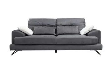 Killem 2-sits Soffa med Låga Armstöd och Vinklade Ben i Tyg - Antracit - Möbler - Soffa - 2 sits soffa