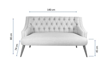 Lamonti 2-sits Soffa - Grå/Natur - Möbler - Soffa - 2 sits soffa