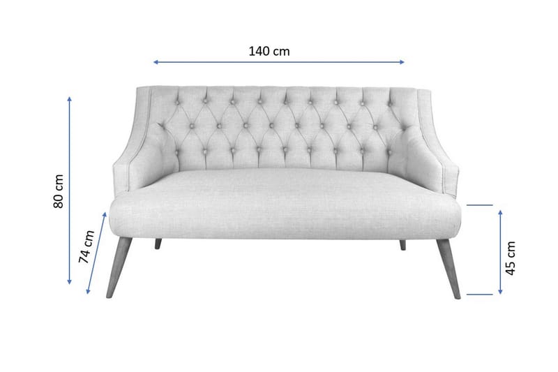 Lamonti 2-sits Soffa - Grön/Natur - Möbler - Soffa - 2 sits soffa
