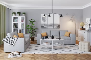 Link 2-sits Tygsoffa - Ljusgrå - Möbler - Soffa - 2 sits soffa