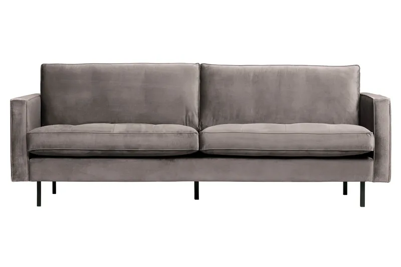 Lissbon 2-sits Soffa 230 cm i Sammet - Mellangrå - Möbler - Soffa - 2 sits soffa