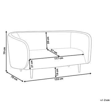 2-sits soffa Loen - Vitt, guld - Möbler - Soffa - 2 sits soffa