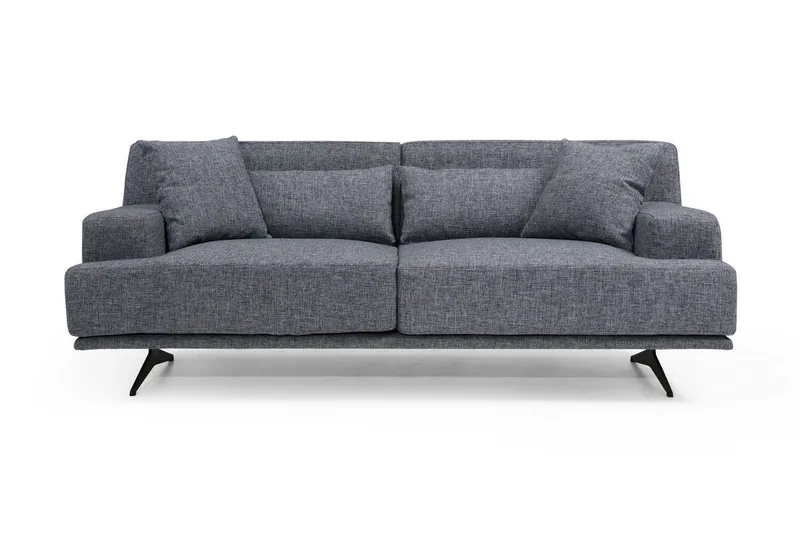 Lums 2-sits Soffa 200 cm i Tyg, Grå