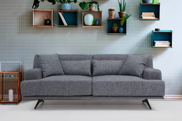 Lums 2-sits Soffa 200 cm i Tyg - Grå - Möbler - Soffa - 2 sits soffa
