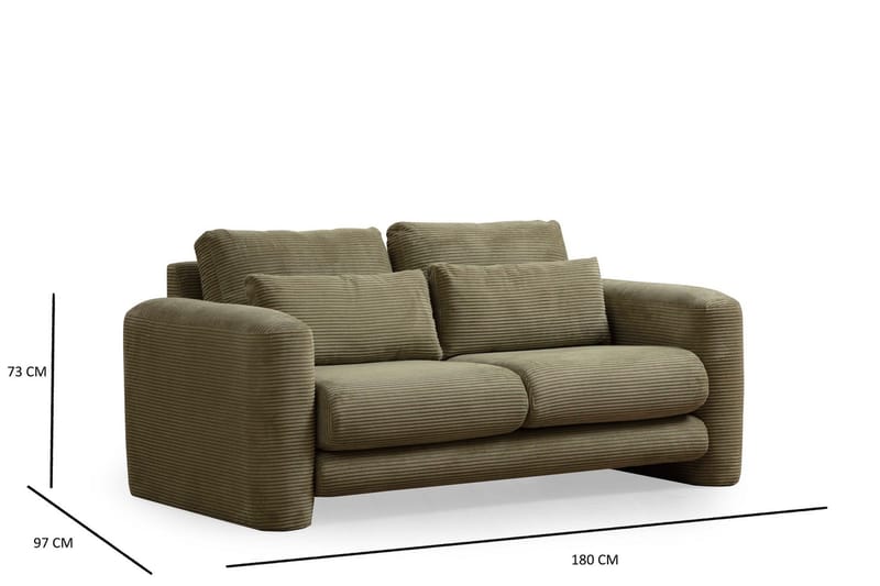 Makhan Soffa 2-sits - Grön - Möbler - Soffa - 2 sits soffa