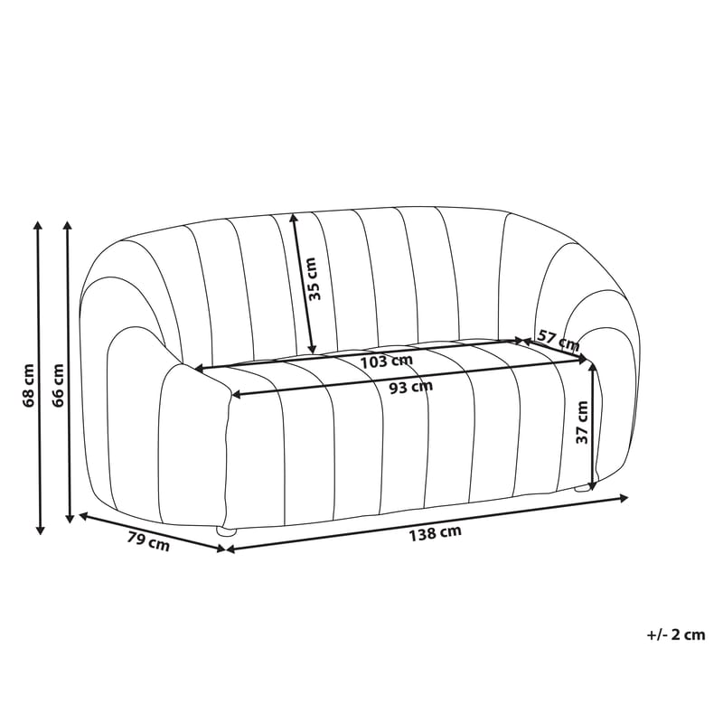 2-sits soffa Malung - Off-White - Möbler - Soffa - Sammetssoffa