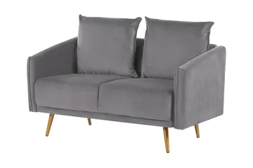Maurana 2-sits Soffa - Sammet/Grå - Möbler - Soffa - 2 sits soffa