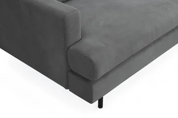 Menard Compact 3-sits Manchestersoffa - Grå - Möbler - Soffa - 3 sits soffa
