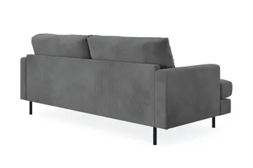 Menard Compact 3-sits Manchestersoffa - Grå - Möbler - Soffa - 3 sits soffa